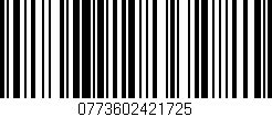 Código de barras (EAN, GTIN, SKU, ISBN): '0773602421725'