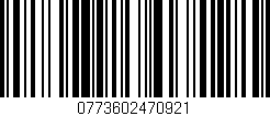 Código de barras (EAN, GTIN, SKU, ISBN): '0773602470921'