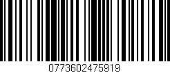 Código de barras (EAN, GTIN, SKU, ISBN): '0773602475919'