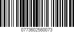 Código de barras (EAN, GTIN, SKU, ISBN): '0773602560073'