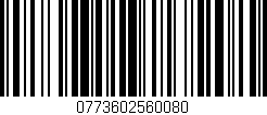 Código de barras (EAN, GTIN, SKU, ISBN): '0773602560080'