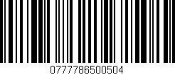 Código de barras (EAN, GTIN, SKU, ISBN): '0777786500504'