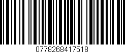 Código de barras (EAN, GTIN, SKU, ISBN): '0778268417518'