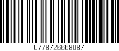 Código de barras (EAN, GTIN, SKU, ISBN): '0778726668087'