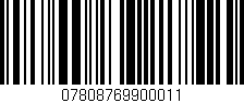 Código de barras (EAN, GTIN, SKU, ISBN): '07808769900011'