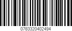Código de barras (EAN, GTIN, SKU, ISBN): '0783320402494'