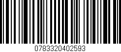 Código de barras (EAN, GTIN, SKU, ISBN): '0783320402593'