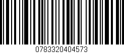 Código de barras (EAN, GTIN, SKU, ISBN): '0783320404573'