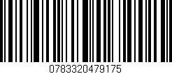 Código de barras (EAN, GTIN, SKU, ISBN): '0783320479175'