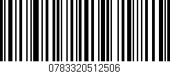 Código de barras (EAN, GTIN, SKU, ISBN): '0783320512506'