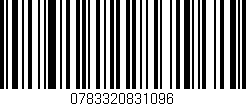 Código de barras (EAN, GTIN, SKU, ISBN): '0783320831096'