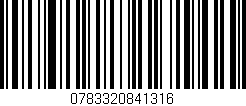 Código de barras (EAN, GTIN, SKU, ISBN): '0783320841316'
