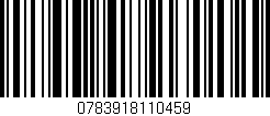 Código de barras (EAN, GTIN, SKU, ISBN): '0783918110459'