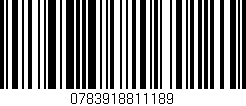 Código de barras (EAN, GTIN, SKU, ISBN): '0783918811189'
