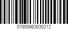 Código de barras (EAN, GTIN, SKU, ISBN): '07858963030212'
