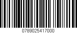 Código de barras (EAN, GTIN, SKU, ISBN): '0789025417000'