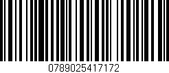 Código de barras (EAN, GTIN, SKU, ISBN): '0789025417172'
