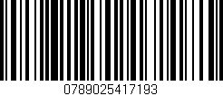 Código de barras (EAN, GTIN, SKU, ISBN): '0789025417193'