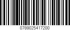 Código de barras (EAN, GTIN, SKU, ISBN): '0789025417200'