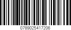 Código de barras (EAN, GTIN, SKU, ISBN): '0789025417206'