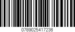 Código de barras (EAN, GTIN, SKU, ISBN): '0789025417236'
