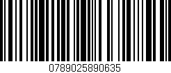 Código de barras (EAN, GTIN, SKU, ISBN): '0789025890635'