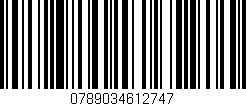 Código de barras (EAN, GTIN, SKU, ISBN): '0789034612747'
