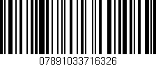 Código de barras (EAN, GTIN, SKU, ISBN): '07891033716326'