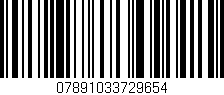Código de barras (EAN, GTIN, SKU, ISBN): '07891033729654'