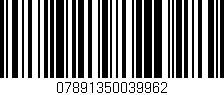 Código de barras (EAN, GTIN, SKU, ISBN): '07891350039962'