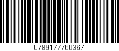 Código de barras (EAN, GTIN, SKU, ISBN): '0789177760367'