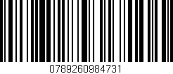Código de barras (EAN, GTIN, SKU, ISBN): '0789260984731'