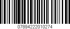 Código de barras (EAN, GTIN, SKU, ISBN): '07894222010274'