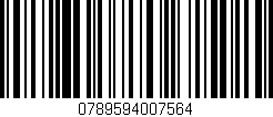 Código de barras (EAN, GTIN, SKU, ISBN): '0789594007564'