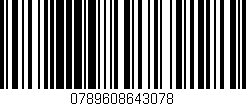 Código de barras (EAN, GTIN, SKU, ISBN): '0789608643078'