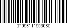 Código de barras (EAN, GTIN, SKU, ISBN): '07896111986868'