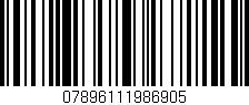 Código de barras (EAN, GTIN, SKU, ISBN): '07896111986905'