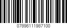 Código de barras (EAN, GTIN, SKU, ISBN): '07896111987100'