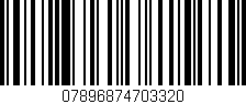 Código de barras (EAN, GTIN, SKU, ISBN): '07896874703320'