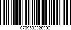 Código de barras (EAN, GTIN, SKU, ISBN): '0789692920932'