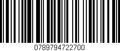 Código de barras (EAN, GTIN, SKU, ISBN): '0789794722700'