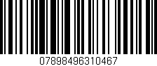 Código de barras (EAN, GTIN, SKU, ISBN): '07898496310467'