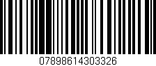 Código de barras (EAN, GTIN, SKU, ISBN): '07898614303326'
