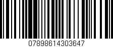 Código de barras (EAN, GTIN, SKU, ISBN): '07898614303647'