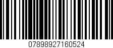 Código de barras (EAN, GTIN, SKU, ISBN): '07898927160524'