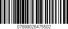 Código de barras (EAN, GTIN, SKU, ISBN): '07899026475502'