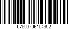Código de barras (EAN, GTIN, SKU, ISBN): '07899706104692'