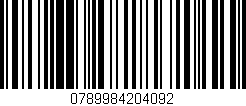 Código de barras (EAN, GTIN, SKU, ISBN): '0789984204092'