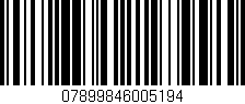 Código de barras (EAN, GTIN, SKU, ISBN): '07899846005194'