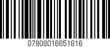 Código de barras (EAN, GTIN, SKU, ISBN): '07908016651816'